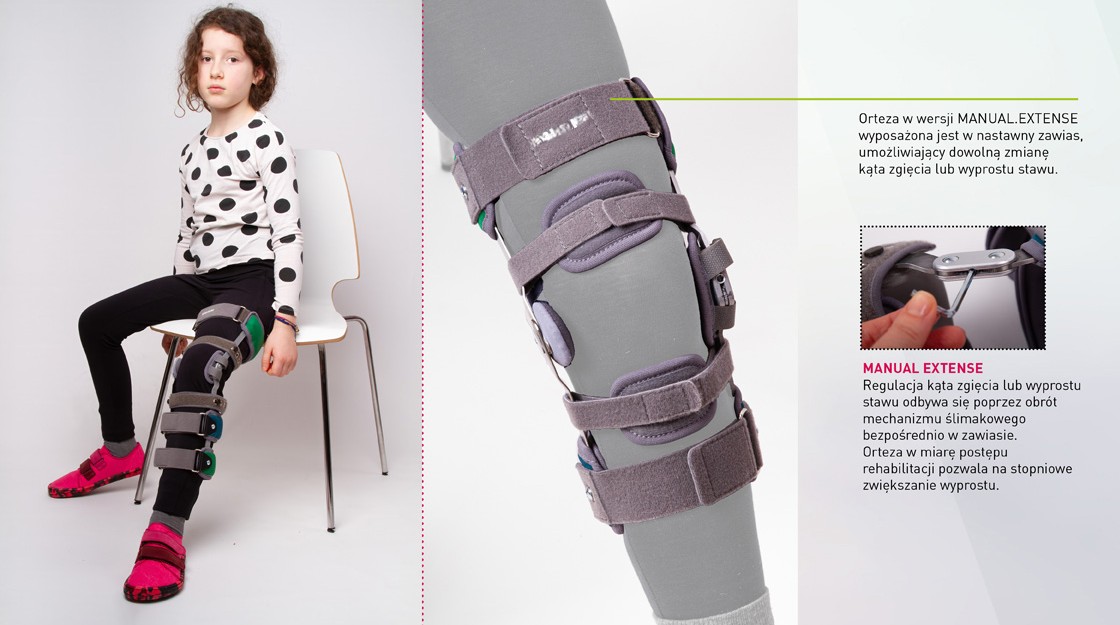  Manual extense, Aparat na goleń i udo redresujący staw kolanowy